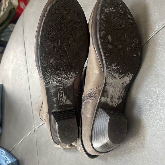 PIKOLINOS Boots Urban Grey Silver Buckle Ankle Booties Size 40 - Picture 7 of 9